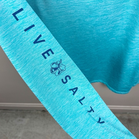 Salt Life Teal UV30 Sun Protection Long Sleeve Performance Tee - Picture 5 of 9